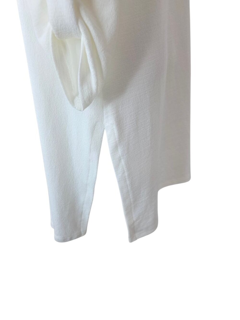 LAURA Open Front Roll Sleeve Cardigan, White, Longline, Slits, Size X, NWT - Picture 9 of 9